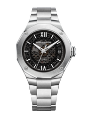 Baume & Mercier Riviera 10715 M0A10715 - cassa e bracciale in acciaio - quadrante nero fumé trasparente
